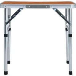 vidaXL Table pliable de camping Aluminium 60x45 cm