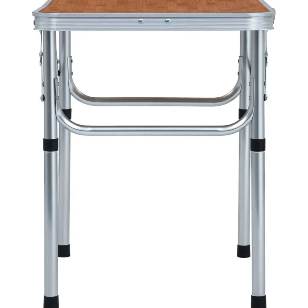 vidaXL Table pliable de camping Aluminium 60x45 cm