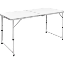 vidaXL Table pliable de camping Hauteur réglable Aluminium 120x60 cm