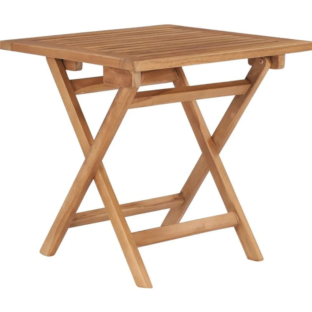 vidaXL Table pliable de jardin 45x45x45 cm Bois de teck solide