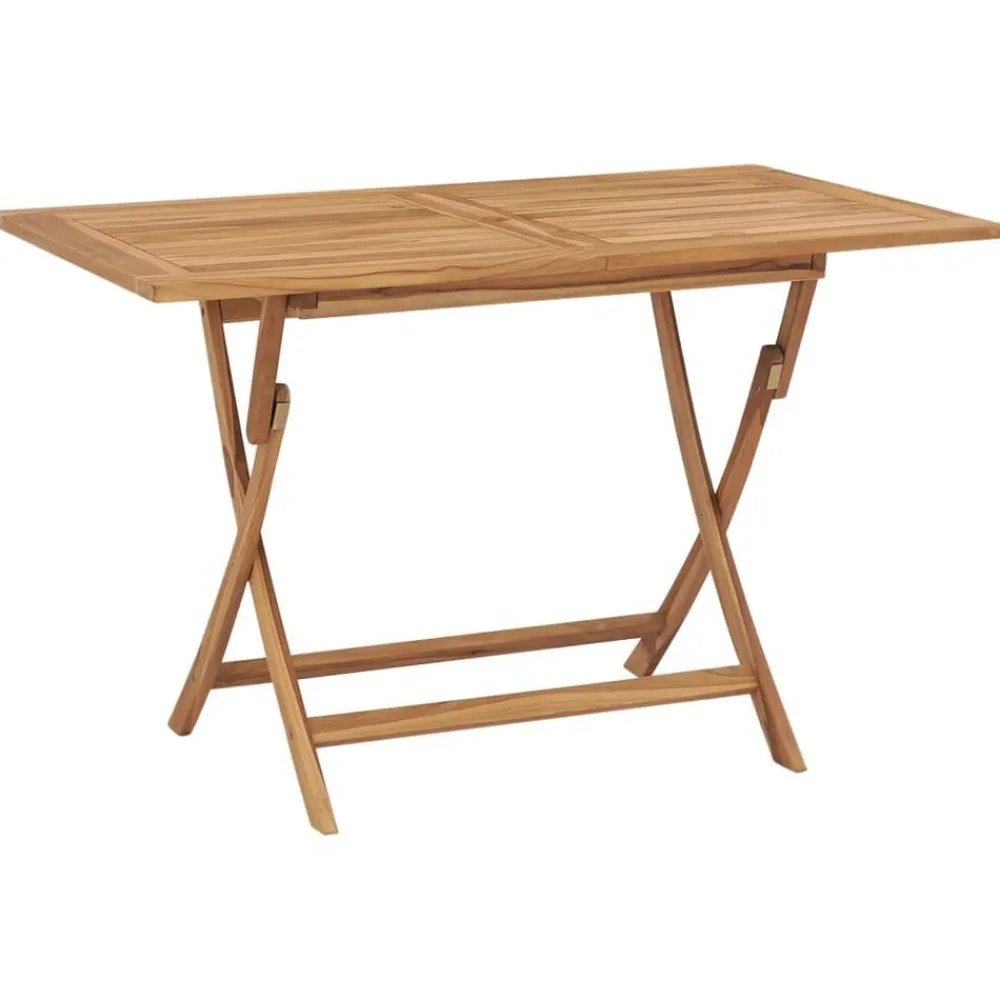 vidaXL Table pliable de jardin 120x70x75 cm Bois de teck solide
