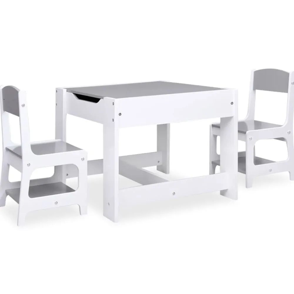 Mobilier Pour Bébés & Tout-Petits-vidaXL Table pour enfants avec 2 chaises MDF Blanc