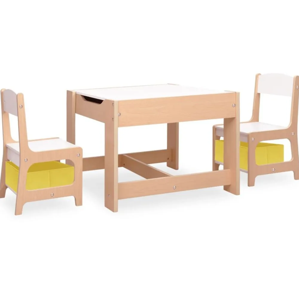 Mobilier Pour Bébés & Tout-Petits-vidaXL Table pour enfants avec 2 chaises MDF Marron