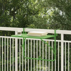 vidaXL Table Suspendue de Balcon 60 x 39 x 65 cm Acier