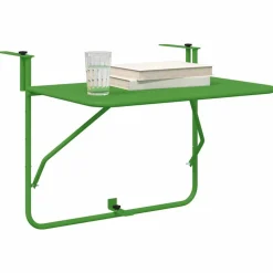 vidaXL Table Suspendue de Balcon 60 x 39 x 65 cm Acier