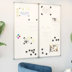 Fournitures De Bureau-vidaXL Tableau blanc magnétique pliable 80x80x1,7 cm aluminium