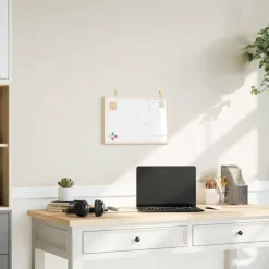 Fournitures De Bureau-vidaXL Tableau blanc magnétique avec cadre bois de pin massif 40x30 cm