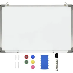Fournitures De Bureau-vidaXL Tableau blanc magnétique effaçable à sec Blanc 50x35 cm Acier