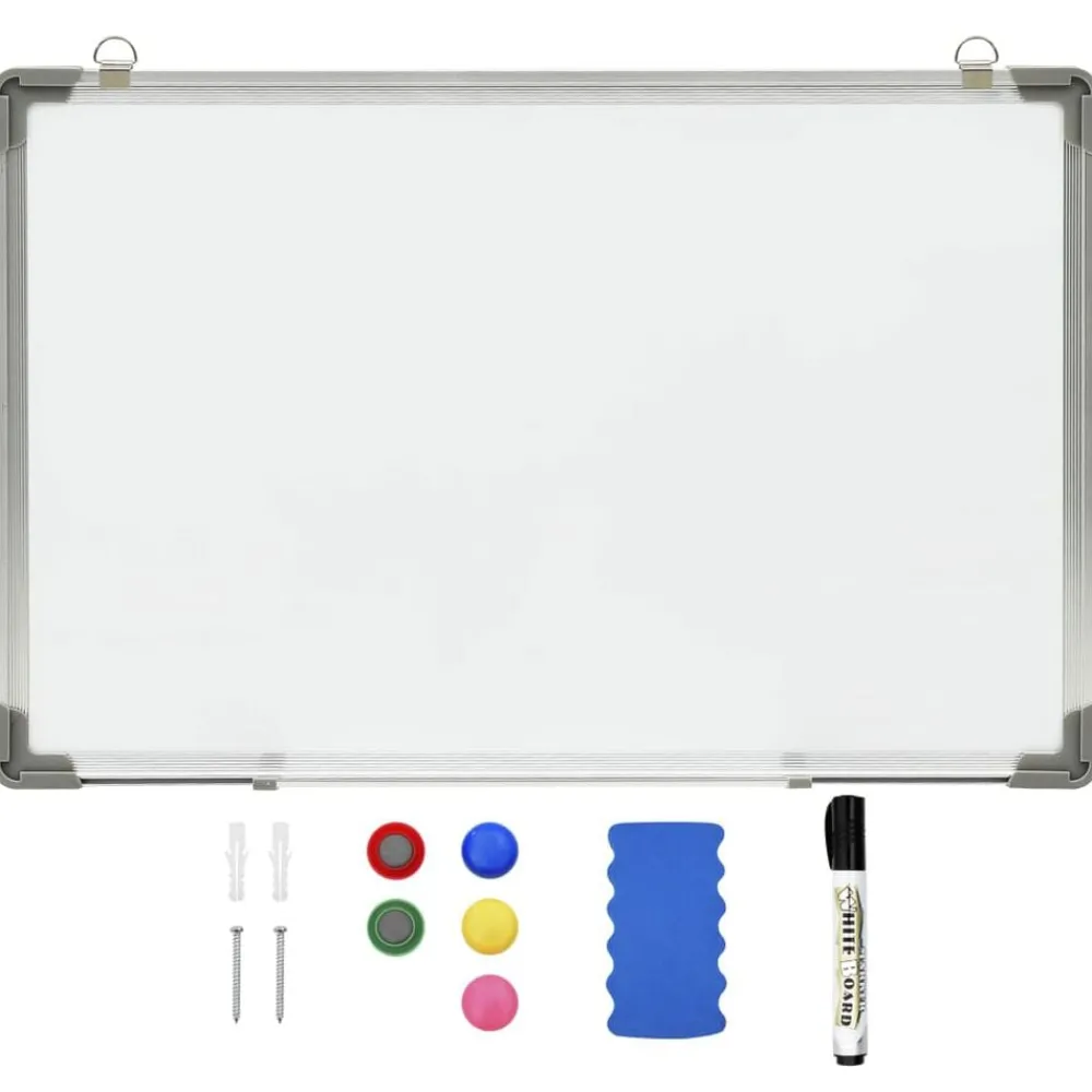 Fournitures De Bureau-vidaXL Tableau blanc magnétique effaçable à sec Blanc 50x35 cm Acier