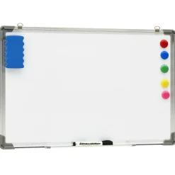 Fournitures De Bureau-vidaXL Tableau blanc magnétique effaçable à sec Blanc 50x35 cm Acier