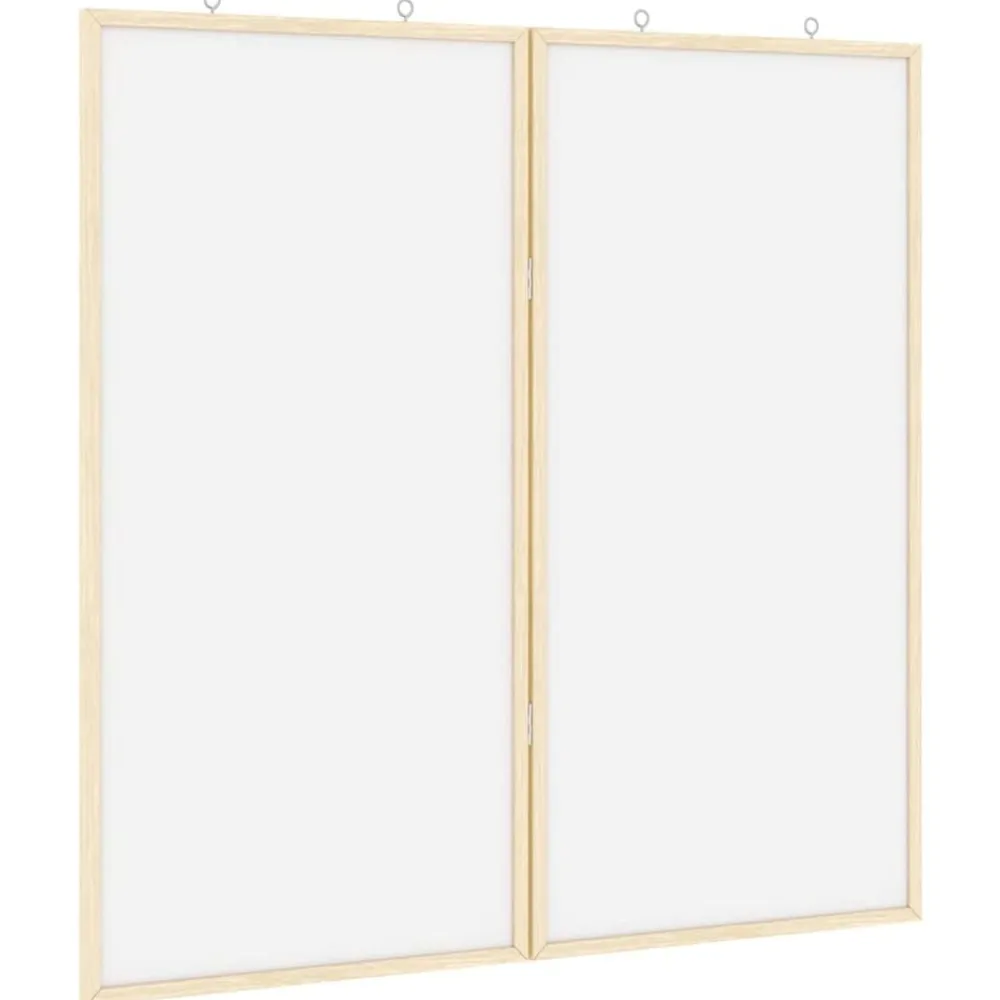 vidaXL Tableau d'Affichage Blanc 80 x 80 x 1.4 cm Bois de pin massif