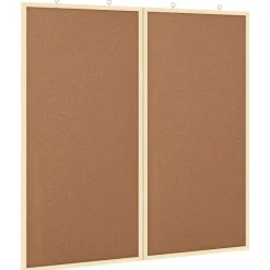 vidaXL Tableau d'Affichage Marron 80 x 80 x 1.4 cm Bois de pin massif