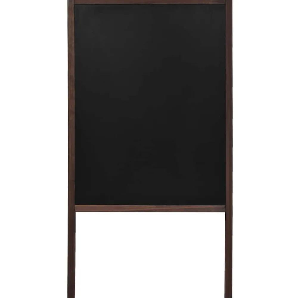 vidaXL Tableau noir double face Bois de cèdre Autoportant 60x80 cm