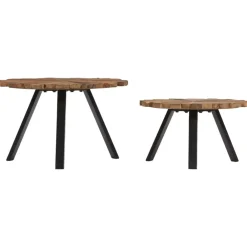 vidaXL Tables basses 2 pcs Bois de récupération massif