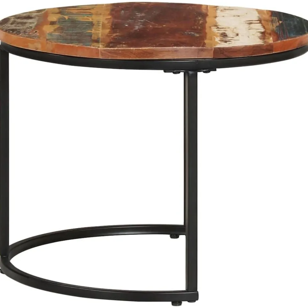vidaXL Tables gigognes 2 pcs Bois de récupération massif