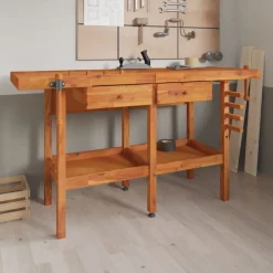 Accessoires De Quincaillerie-vidaXL Établi avec tiroirs et étaux 162x62x83 cm Bois massif d'acacia