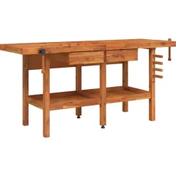 vidaXL Établi avec tiroirs et étaux 192x62x83 cm Bois massif d'acacia