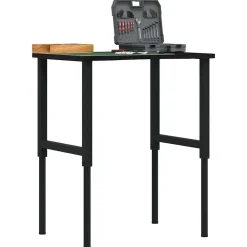 vidaXL Établi marron foncé 80x60x(71,5-98) cm bois de chêne massif