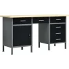 vidaXL Établi Noir 160x60x85 cm Acier