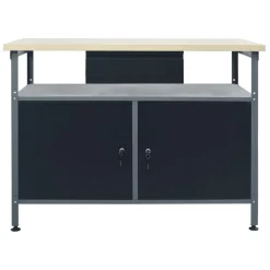 vidaXL Établi Noir 120x60x85 cm Acier