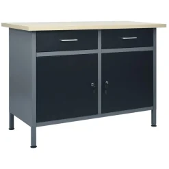 vidaXL Établi Noir 120x60x85 cm Acier