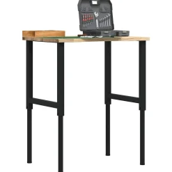 vidaXL Établi 80x60x(71,5-98) cm bois de chêne massif