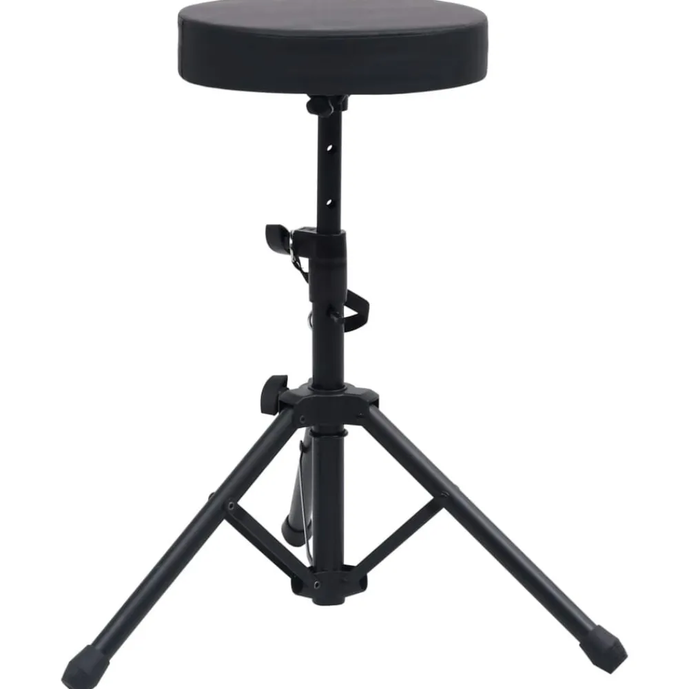 Arts & Loisirs-vidaXL Tabouret à tambour réglable Noir Rond