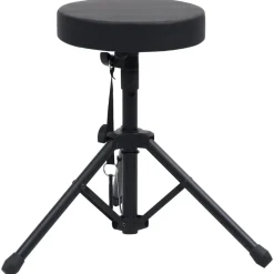 Arts & Loisirs-vidaXL Tabouret à tambour réglable Noir Rond