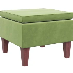 vidaXL Tabouret avec pieds en bois Velours
