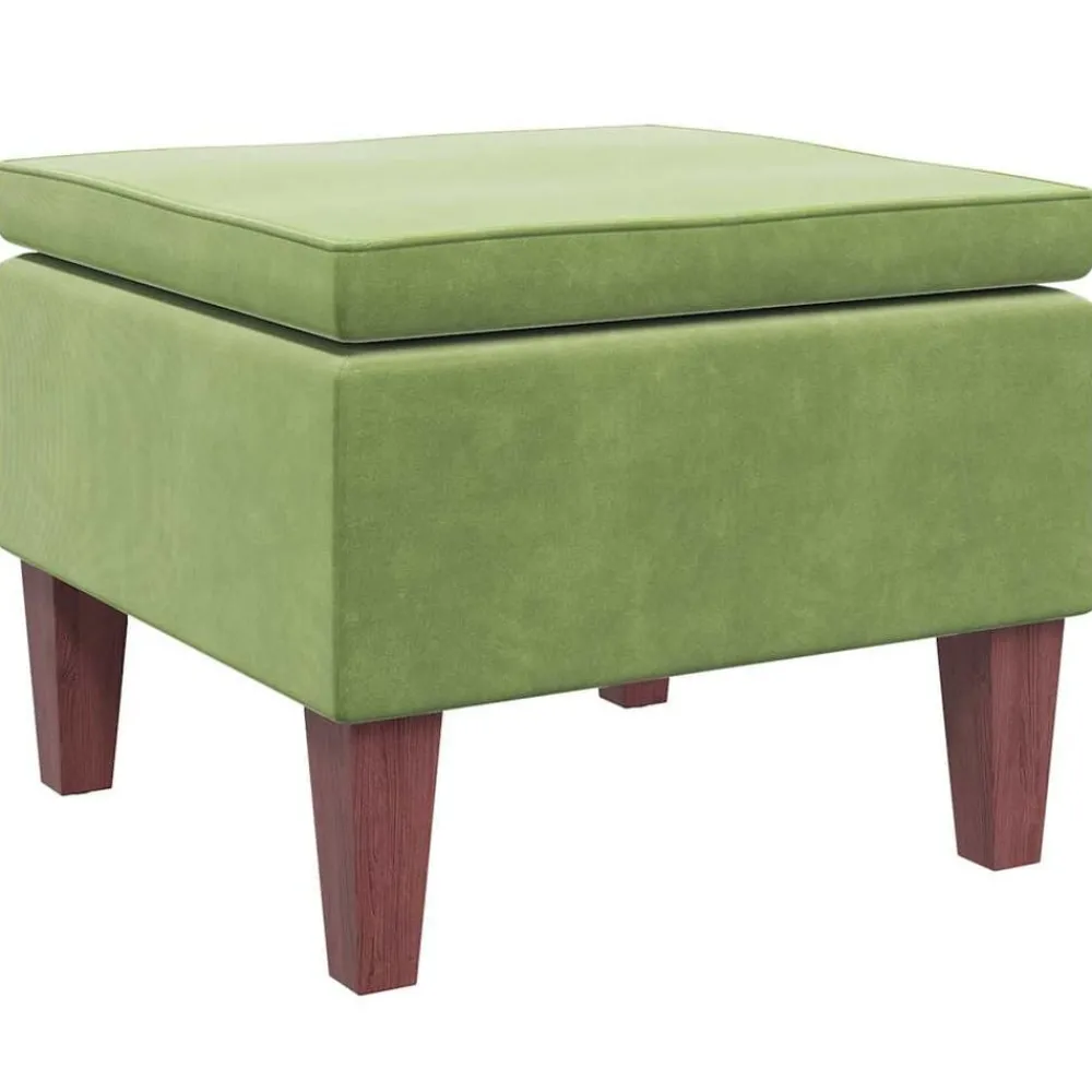 vidaXL Tabouret avec pieds en bois Velours
