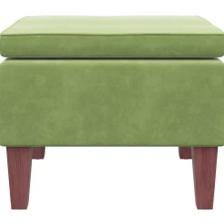 vidaXL Tabouret avec pieds en bois Velours
