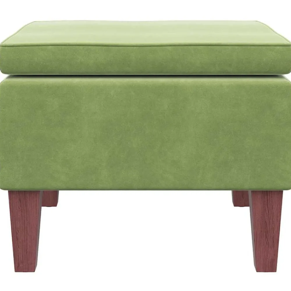 vidaXL Tabouret avec pieds en bois Velours