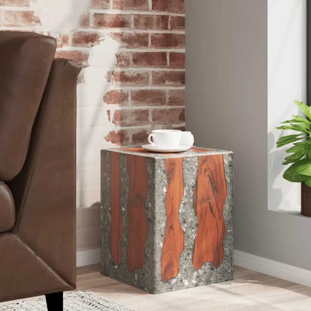 Fauteuils Et Chaises-vidaXL Tabouret Bois de teck massif et résine