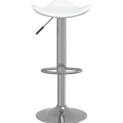 Fauteuils Et Chaises-vidaXL Tabouret de bar Acier chromé et cuir artificiel Blanc