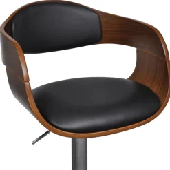 vidaXL Tabouret de bar bois courbé et similicuir