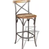 vidaXL Tabouret de bar Bois de récupération massif