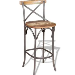 vidaXL Tabouret de bar Bois de récupération massif