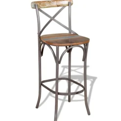 vidaXL Tabouret de bar Bois de récupération massif
