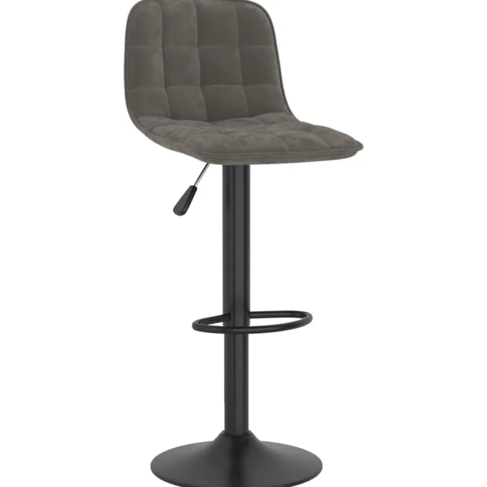 Fauteuils Et Chaises-vidaXL Tabouret de bar Velours Gris foncé