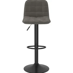 Fauteuils Et Chaises-vidaXL Tabouret de bar Velours Gris foncé