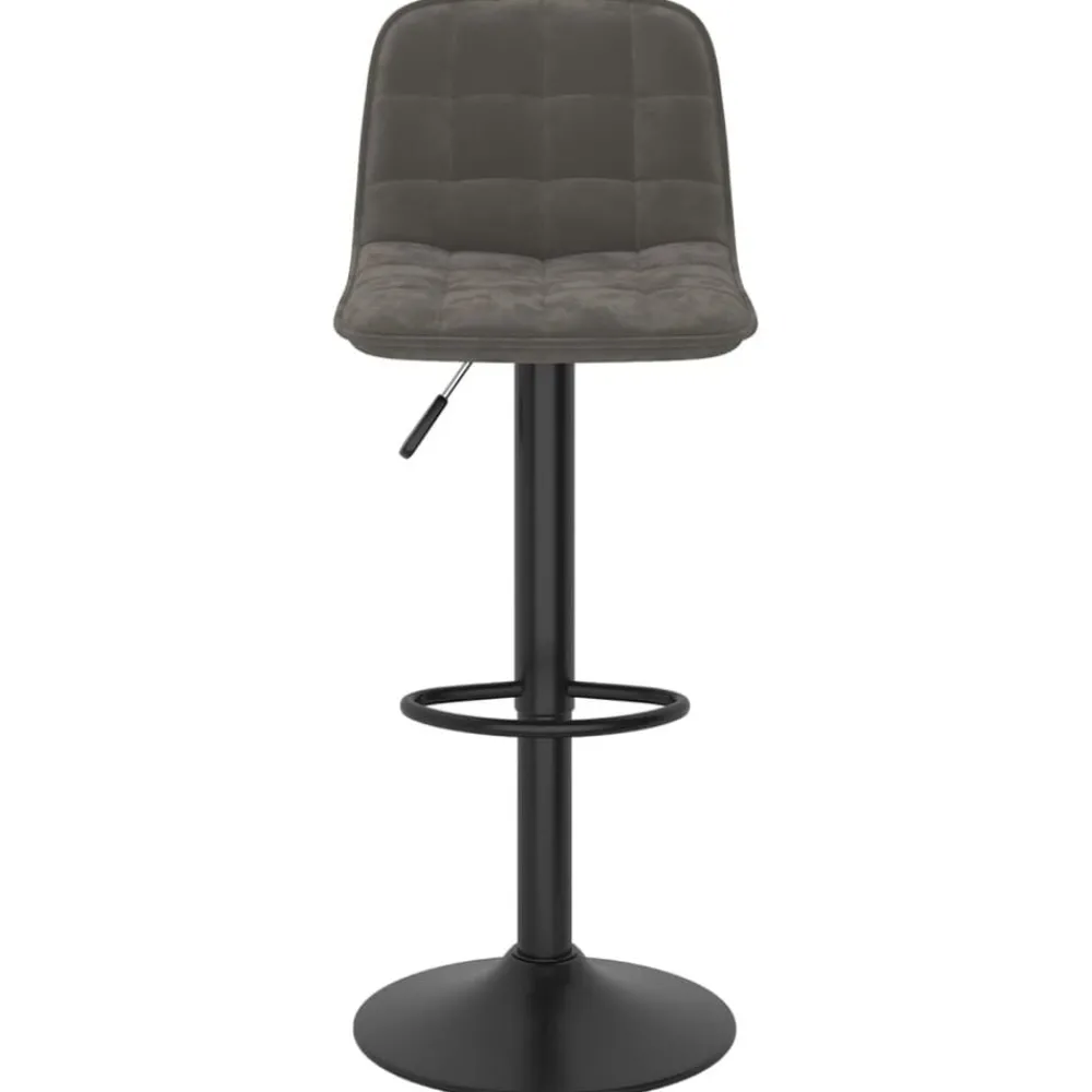 Fauteuils Et Chaises-vidaXL Tabouret de bar Velours Gris foncé