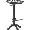 Fauteuils Et Chaises-vidaXL Tabouret de bar Noir Fonte