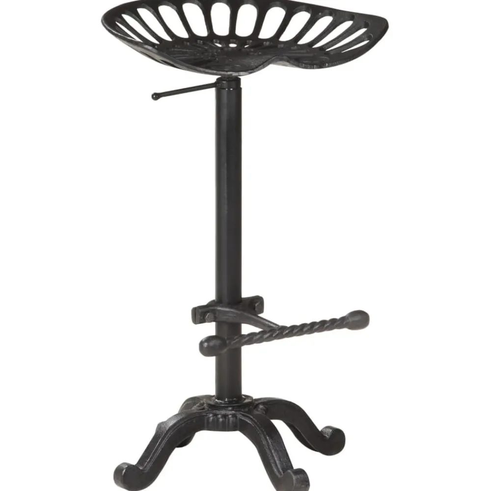 Fauteuils Et Chaises-vidaXL Tabouret de bar Noir Fonte