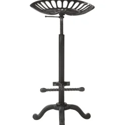 Fauteuils Et Chaises-vidaXL Tabouret de bar Noir Fonte