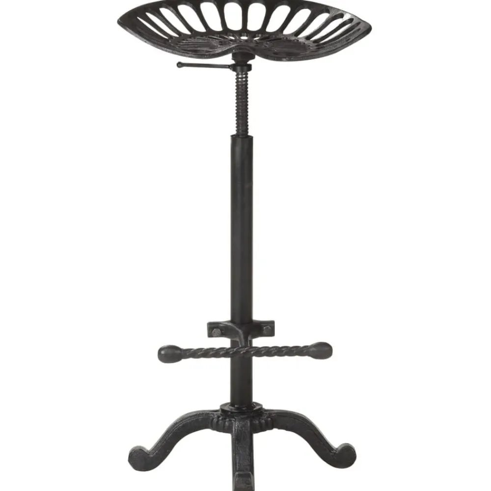 Fauteuils Et Chaises-vidaXL Tabouret de bar Noir Fonte