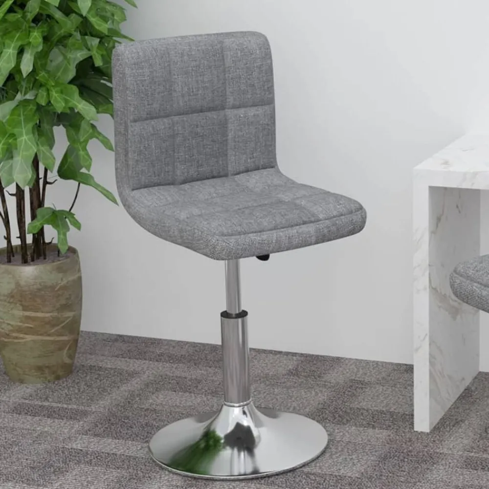 Fauteuils Et Chaises-vidaXL Tabouret de bar pivotant Tissu Gris clair