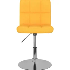 Fauteuils Et Chaises-vidaXL Tabouret de bar pivotant Tissu Jaune