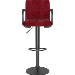 Fauteuils Et Chaises-vidaXL Tabouret de bar Velours Rouge bordeaux
