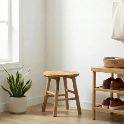 vidaXL Tabouret de Jardin Marron Clair Ø 38 x 42 cm Bambou