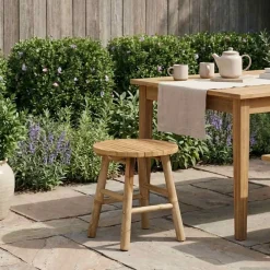 vidaXL Tabouret de Jardin Marron Clair Ø 38 x 42 cm Bambou